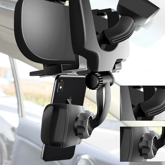 Car Phone Holder with Rearview Mirror Mount