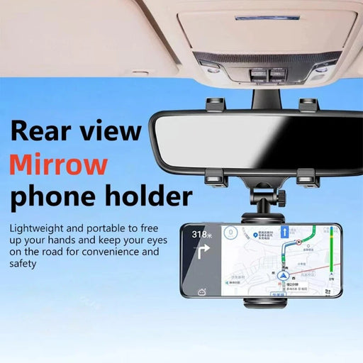 Car Phone Holder with Rearview Mirror Mount