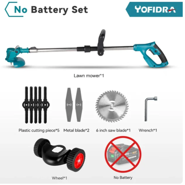 Yofidra 12000RPM Electric Folding Lawn Mower