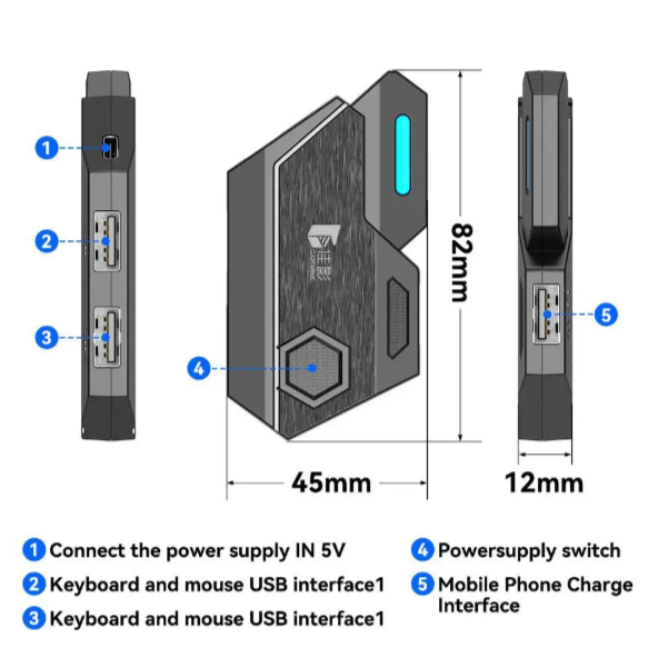 Mobile Game Converter Gaming Keyboard Mouse Combo