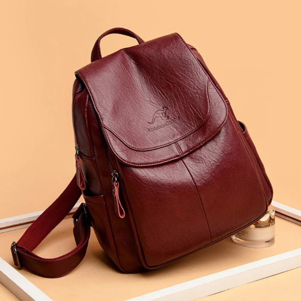 10 Color Women Soft Leather Backpacks