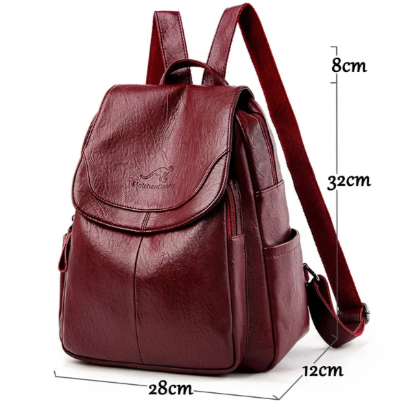 10 Color Women Soft Leather Backpacks