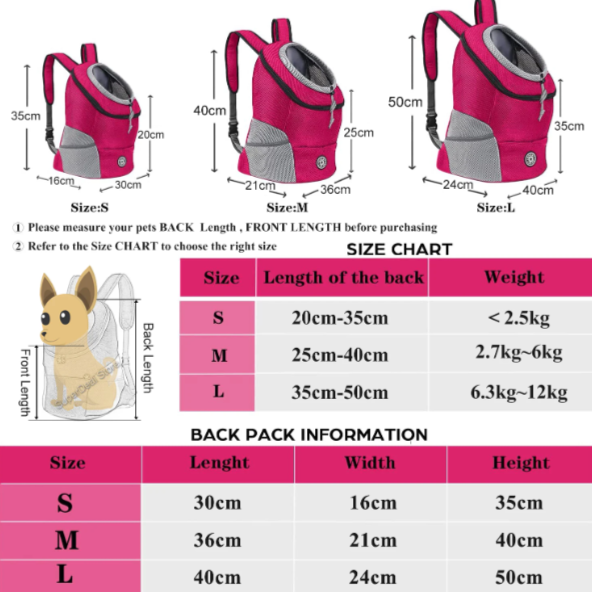 Pet Dog Carrier Backpack