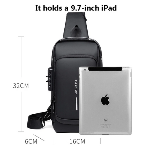 Men's Multifunction Anti-theft USB Shoulder Bag