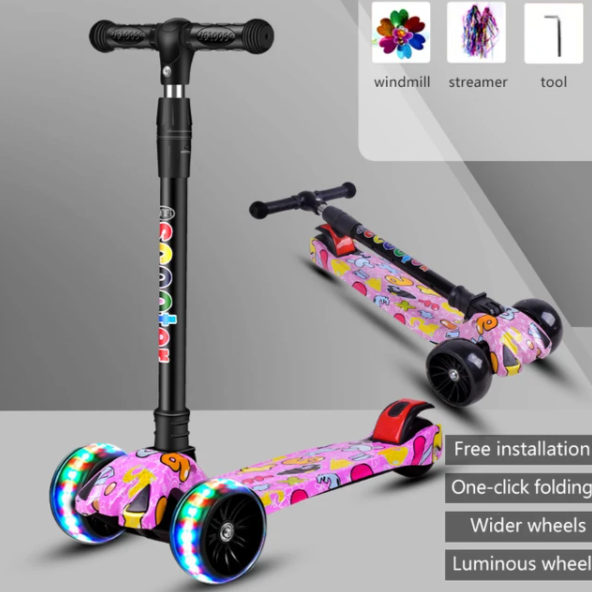 Children Scooter with Flash Wheels