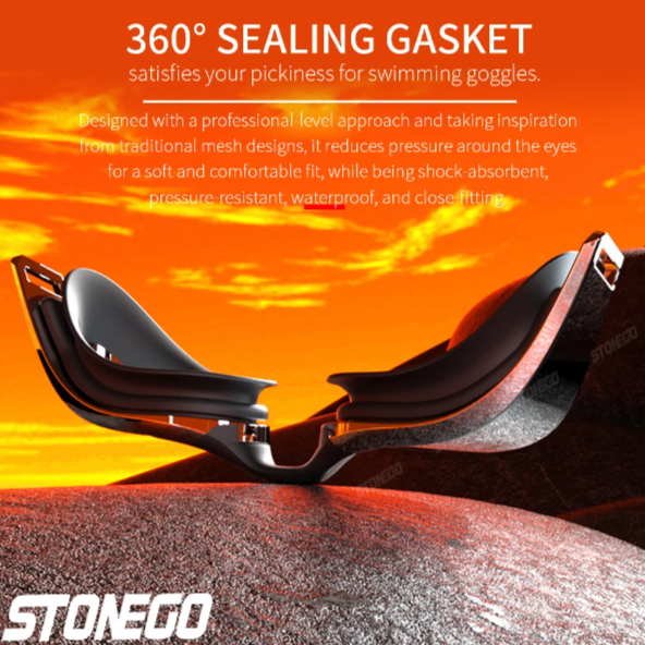 Professional Anti-Fog Swim Goggles with HD Wide-Angle Lens