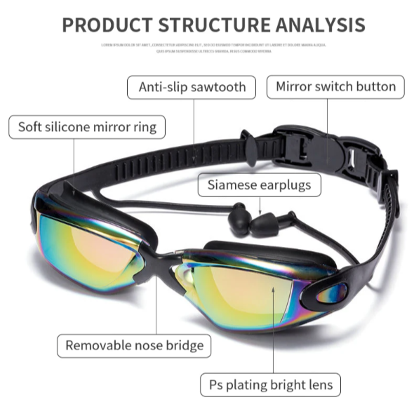 Adults Silicone Swimming Goggles