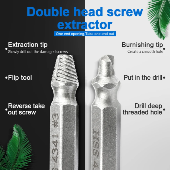 NINDEJIN Damaged Screw Extractor Drill Bit Set