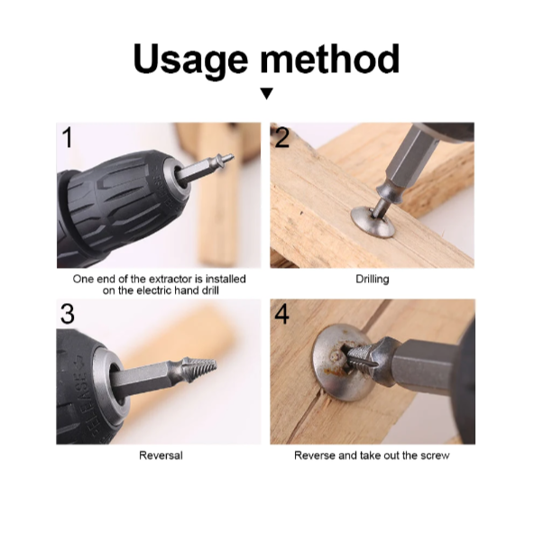 NINDEJIN Damaged Screw Extractor Drill Bit Set