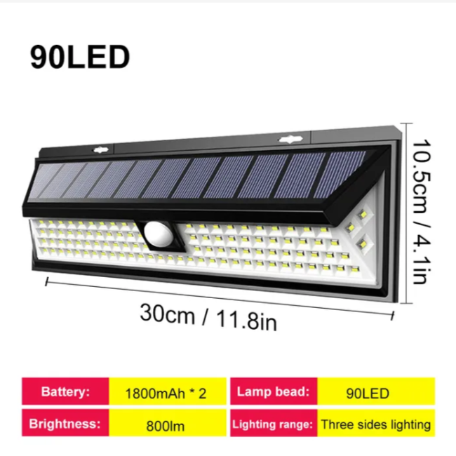 4400mAh 90/118/180 LED Powerful Solar Light