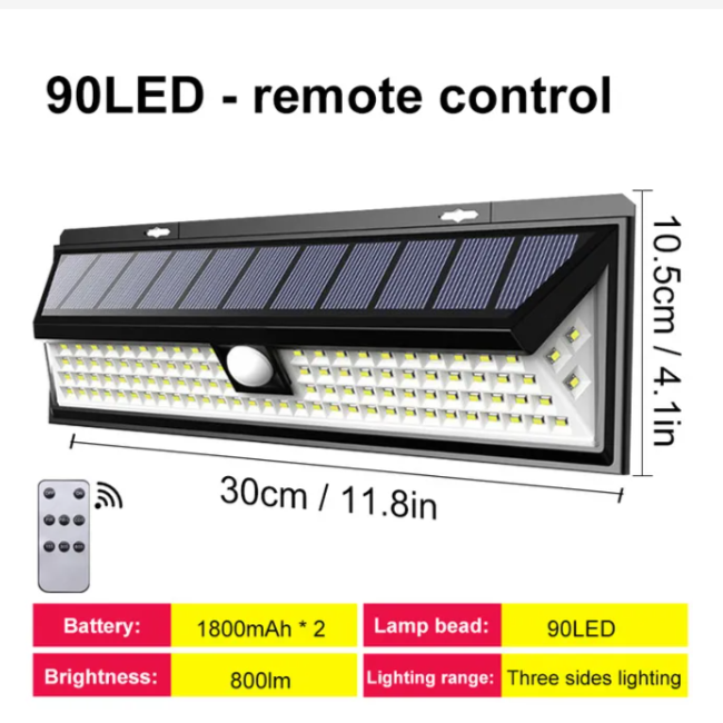 4400mAh 90/118/180 LED Powerful Solar Light