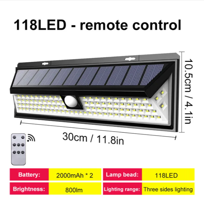 4400mAh 90/118/180 LED Powerful Solar Light