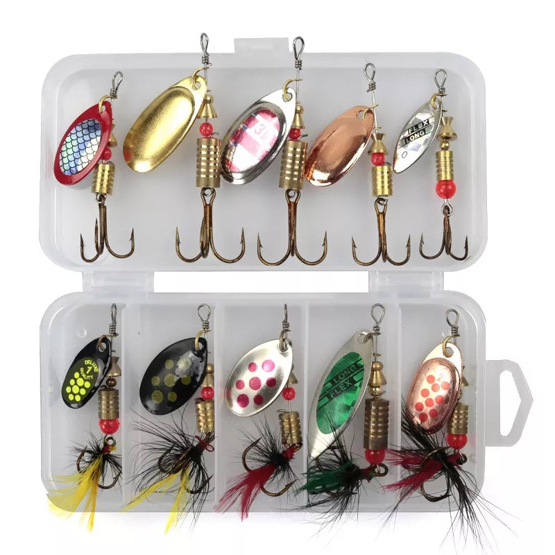 Metal Spoon Spinner Fishing Lure Set