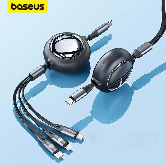 Baseus Retractable 100W 3-in-1 Fast USB Cable