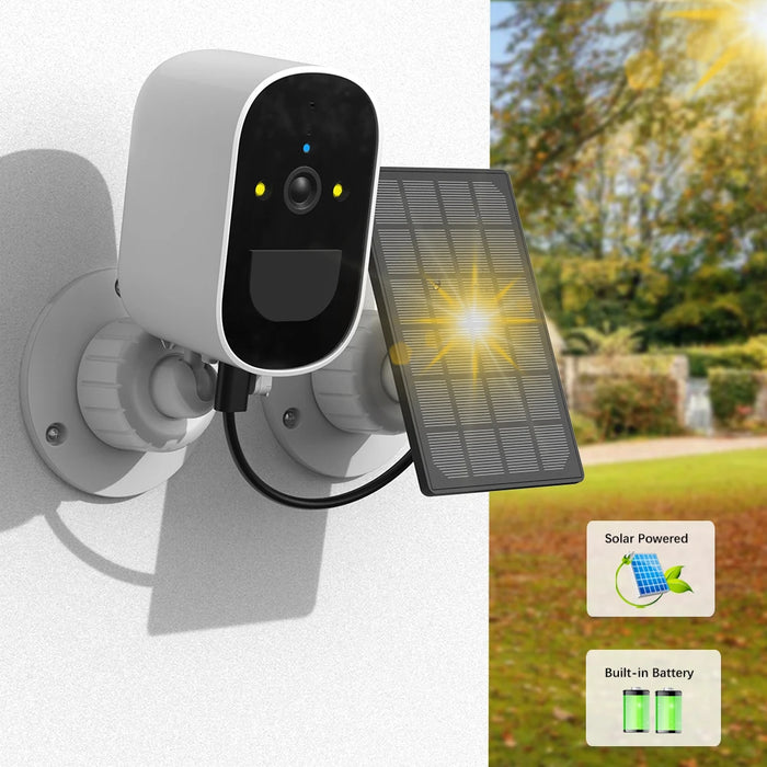 WiFi IP Camera Solar Panel Battery Powered