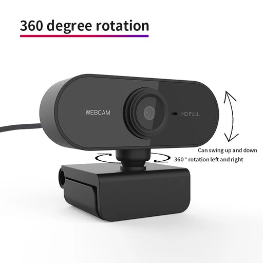 1080P HD Webcam with Built-in Microphone for Online Courses and Conferences