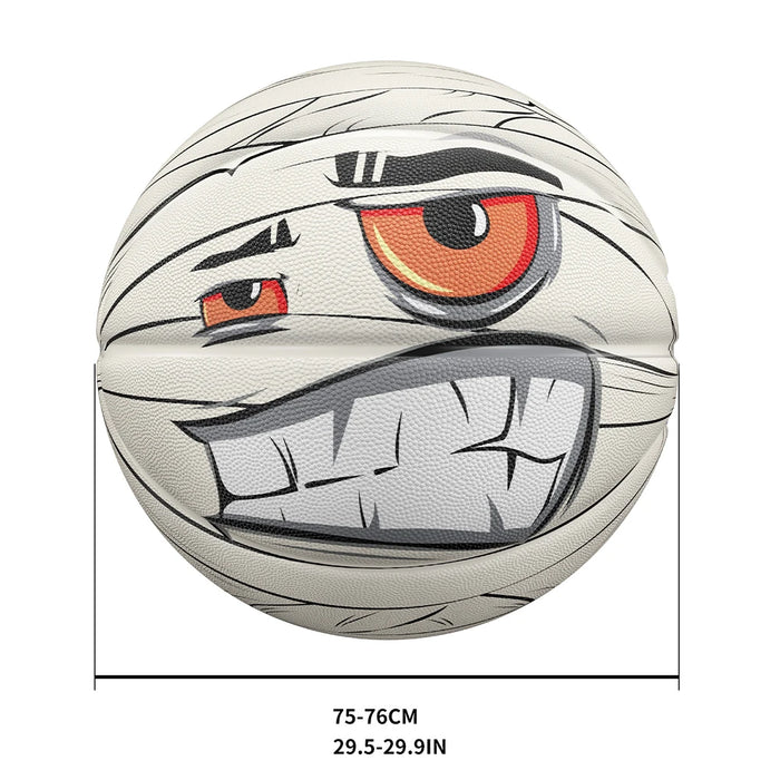 Durable Rubber Basketball Size 7 with Eyes and Tooth Design