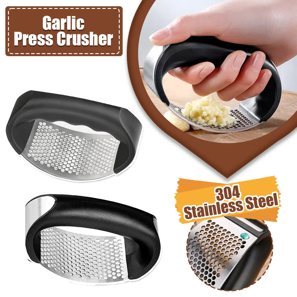 Stainless Steel Garlic Press Crusher