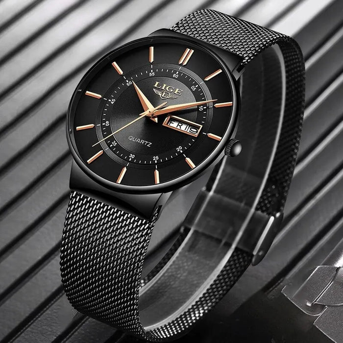 LIGE 2024 Luxury Men's Watch