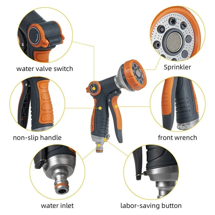 Adjustable High-Pressure Hose Water Spray Gun