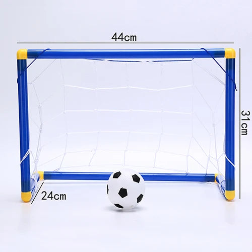 Mini Football Soccer Goal Post Net Set with Pump