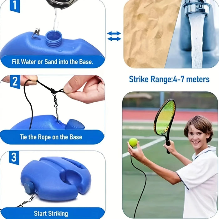 Tennis Rebound Trainer for Indoor and Outdoor Practice