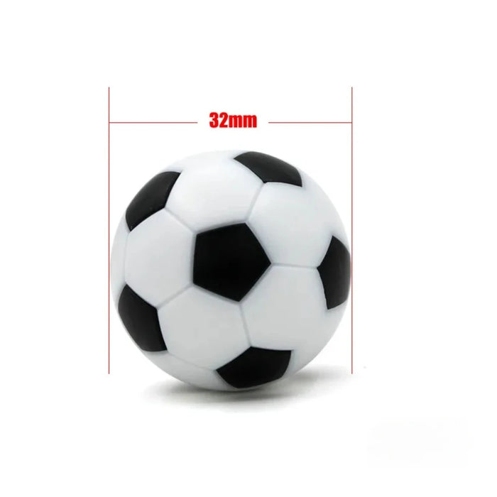 6 pcs 32mm Black White Soccer Balls for Mini Table Football