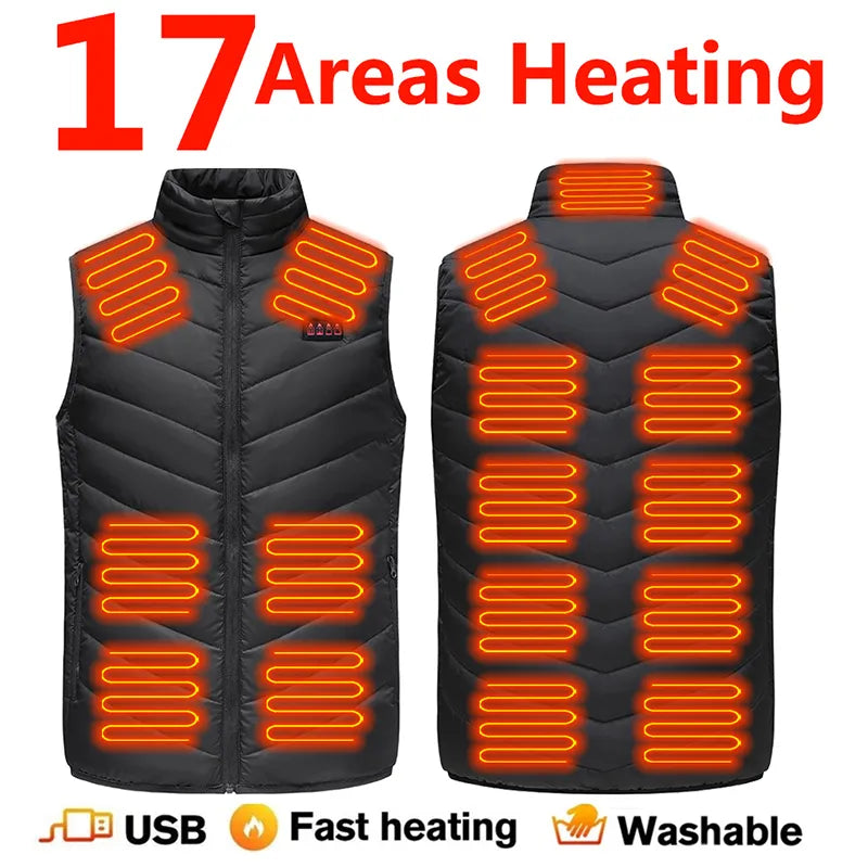 USB Heated Jacket/Vest for Men and Women