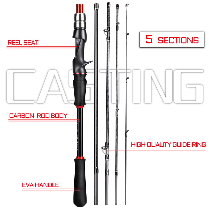 Sougayilang Carbon Fiber Lure Fishing Rod