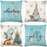 4-Pack Christmas Decorations Pillow Covers