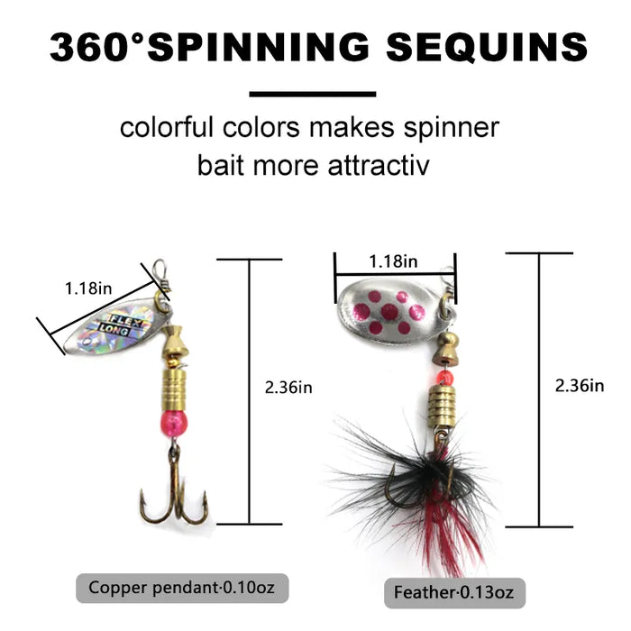 Metal Spoon Spinner Fishing Lure Set