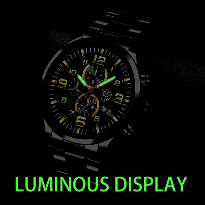 2023 Brand Men's Luxury Stainless Steel Quartz Watch