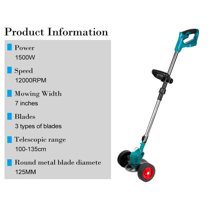 Yofidra 12000RPM Electric Folding Lawn Mower